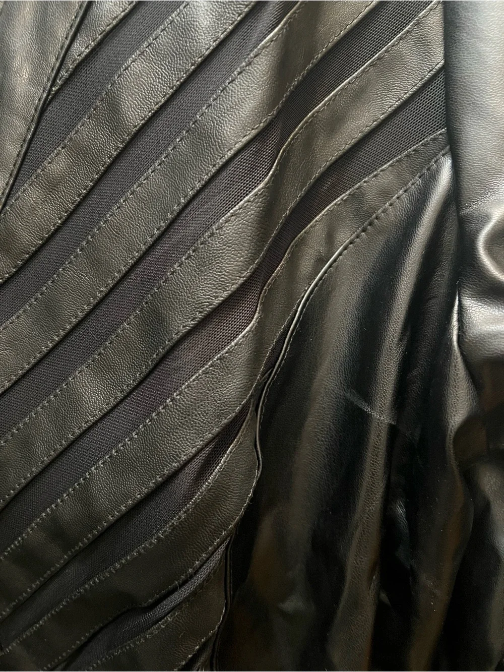 Ashley Stewart Faux Leather Quilted Moto Jacket Sz 18